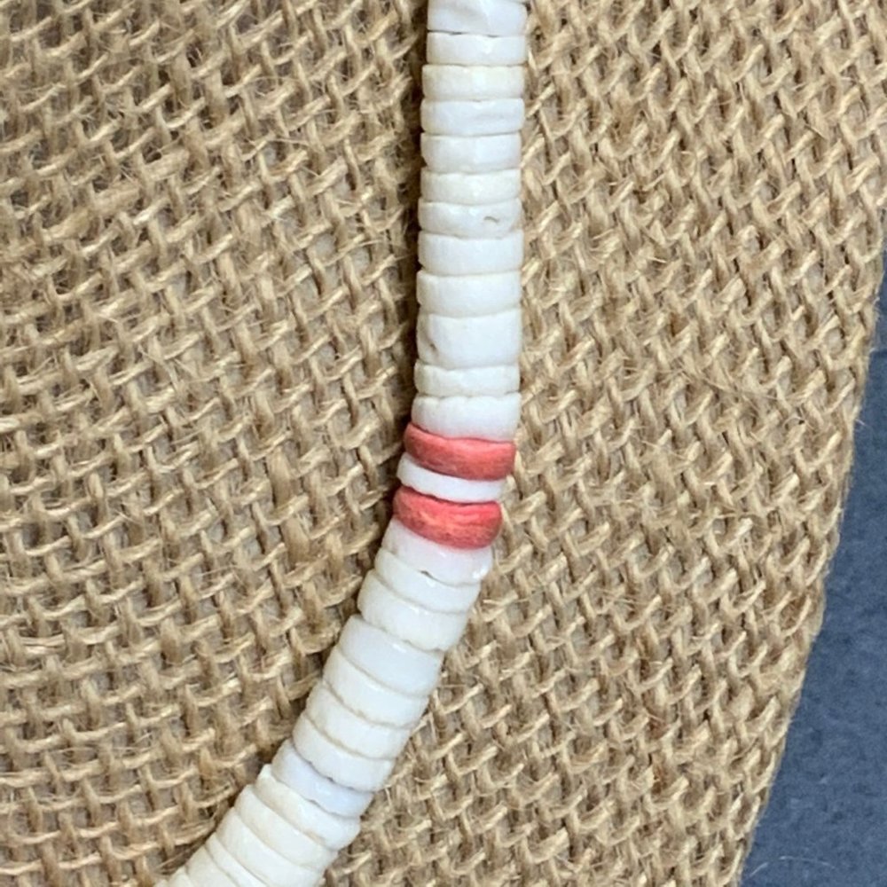 Pooka Puka Shell Necklace White Salmon Pink Barbie Silver Screw Soft Girl Beach - Picture 4 of 7